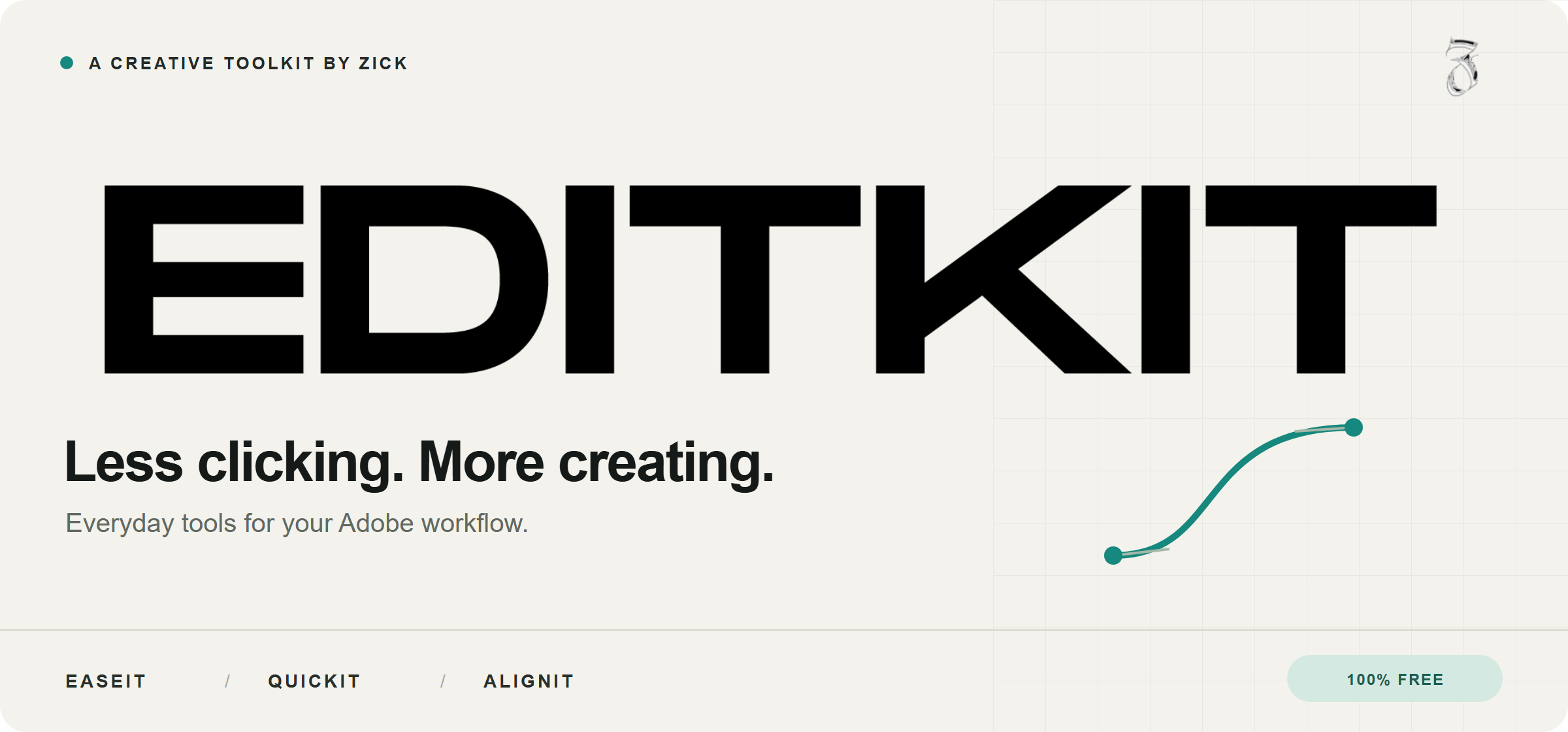 Portada oficial de EDITKIT: Less clicking. More creating.